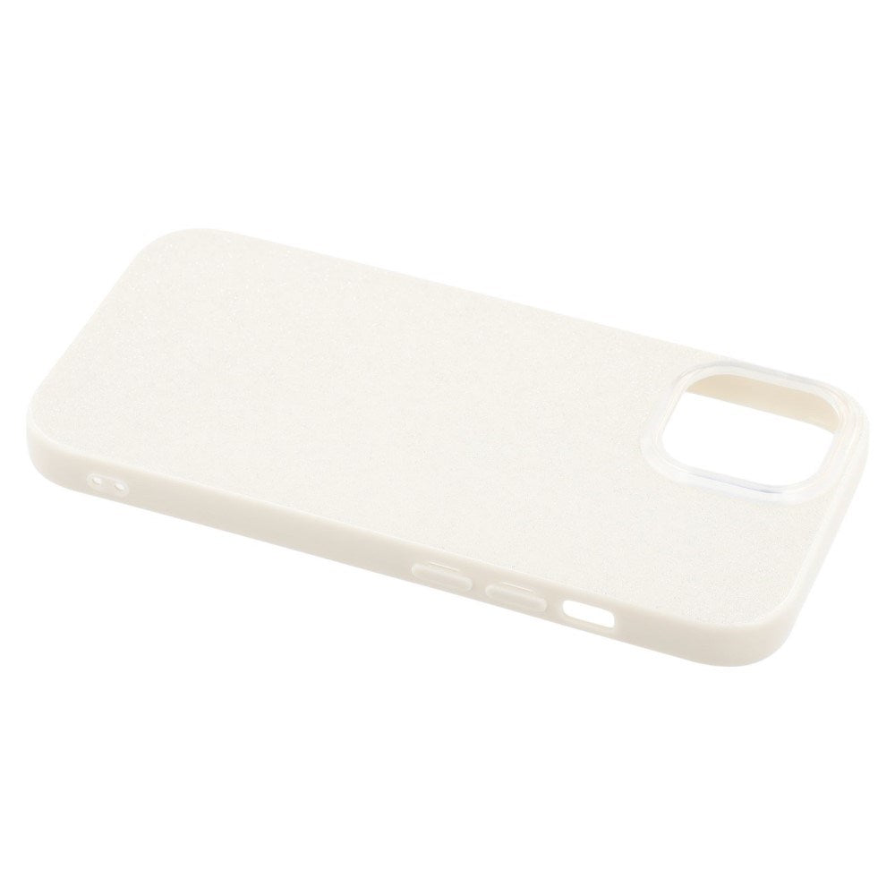 EIDERWOOD iPhone 14 / 13 Fleksibelt Plastik Bagside Cover m. Glimmer - Hvid