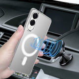 EIDERWOOD Samsung Galaxy S25 Edge Hybrid Plastik Bagside Cover - MagSafe Kompatibel - Gennemsigtig / Hvid