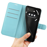 Nothing Phone (3a) - EIDERWOOD Kunstlæder Flip Cover m. Kortholder & Ståfunktion - Blå