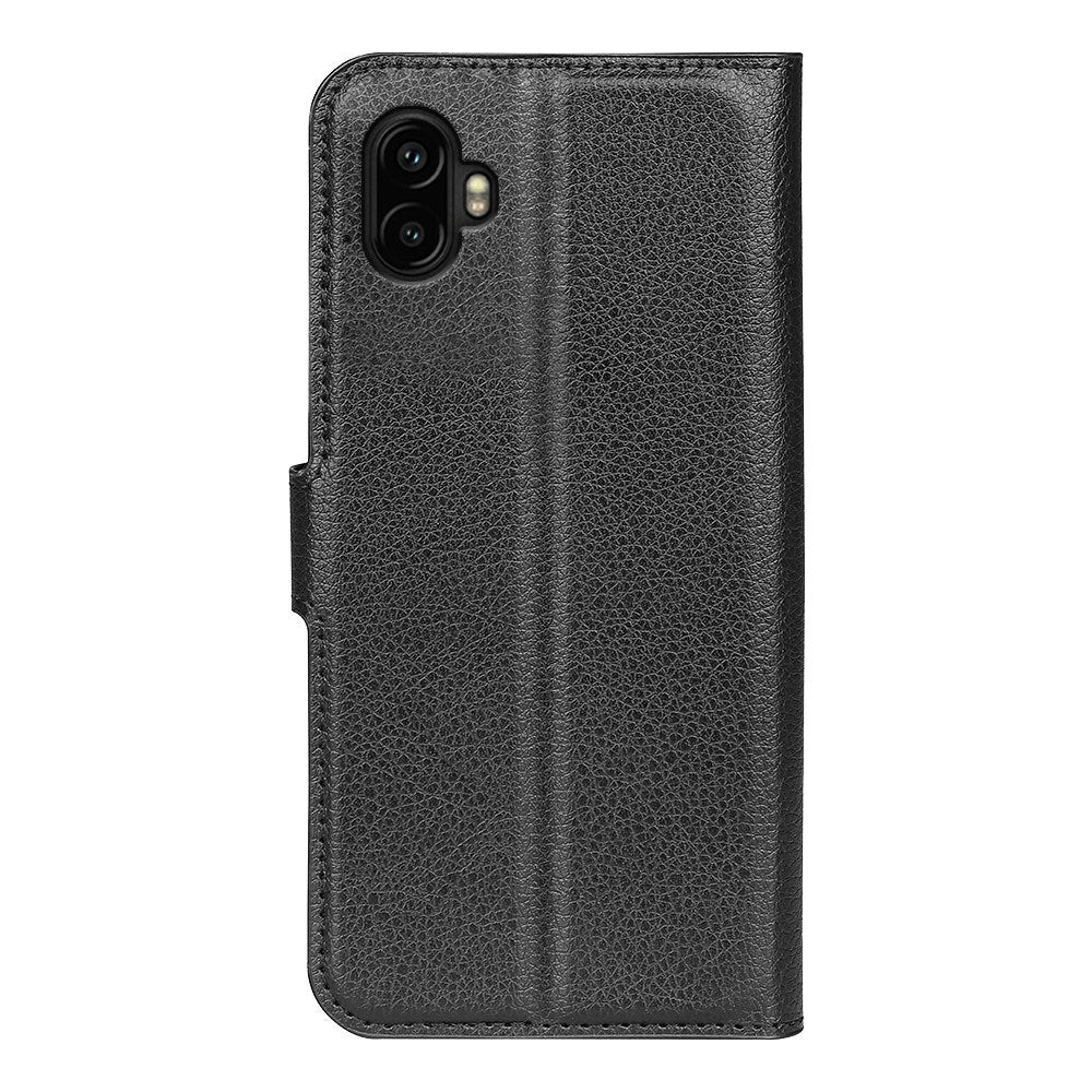Samsung Galaxy Xcover 7 Pro - EIDERWOOD Kunstlæder Flip Cover m. Kortholder & Ståfunktion - Sort