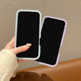 EIDERWOOD iPhone 16 Hybrid Bagside Cover m. Sløjfer og Rhinsten - Gennemsigtig / Hvid