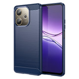 EIDERWOOD Oppo A5 Pro (4G / 5G) Brushed Carbon Fiber Mobil Cover - Blå