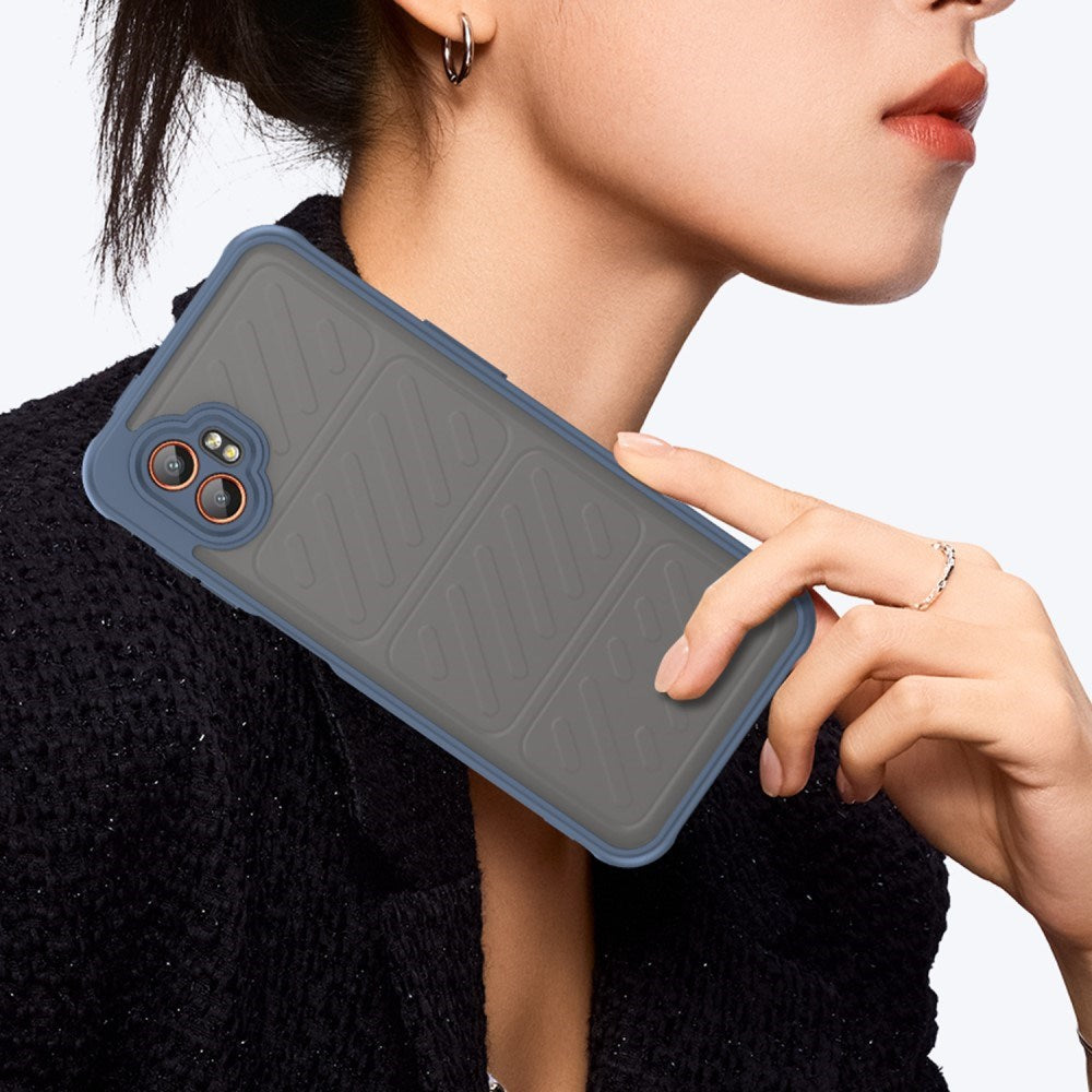 EIDERWOOD Samsung Galaxy Xcover 7 Pro Hybrid Plastik Bagside Cover m. Mat Bagside - Gennemsigtig / Blå