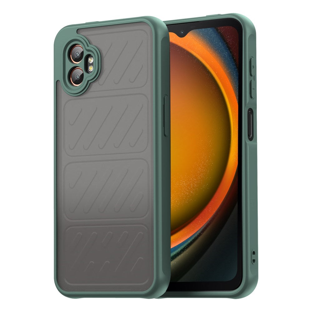 EIDERWOOD Samsung Galaxy Xcover 7 Pro Hybrid Plastik Bagside Cover m. Mat Bagside - Gennemsigtig / Grøn