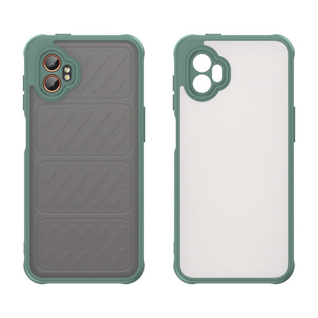 EIDERWOOD Samsung Galaxy Xcover 7 Pro Hybrid Plastik Bagside Cover m. Mat Bagside - Gennemsigtig / Grøn