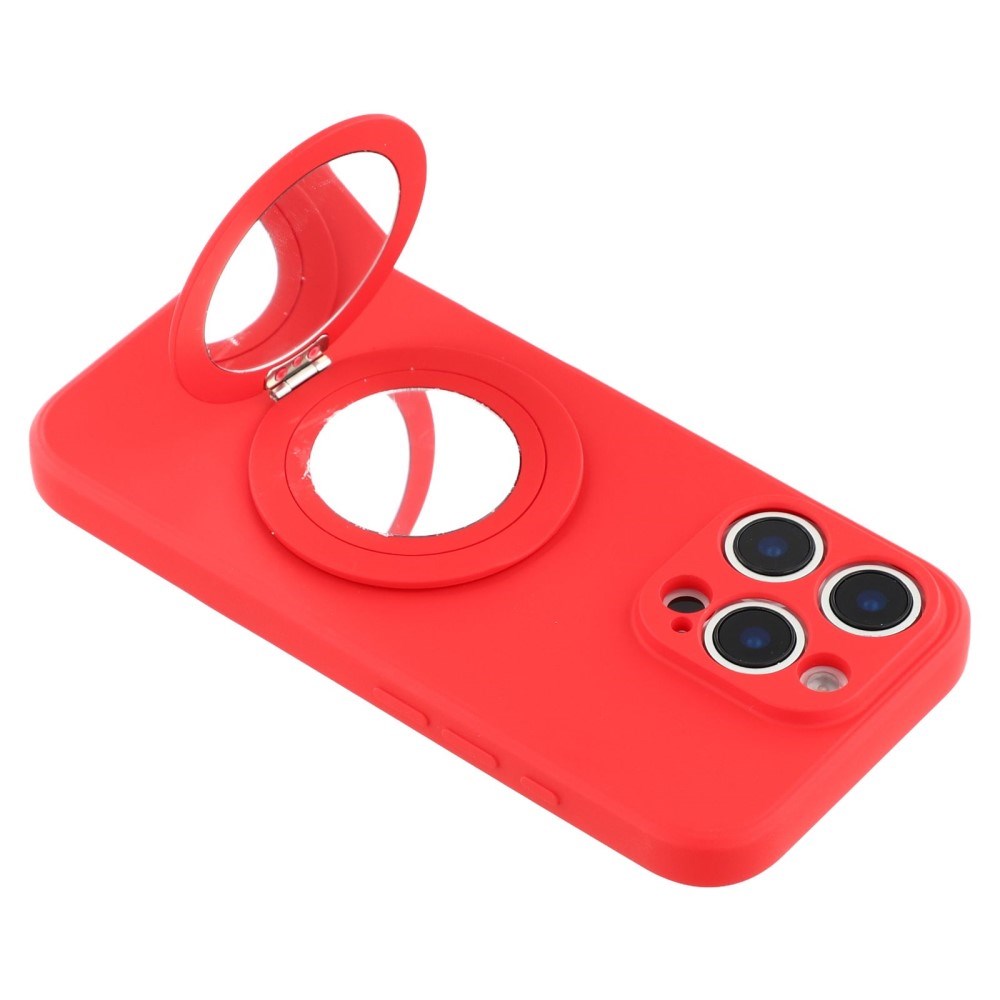 EIDERWOOD iPhone 16 Pro Hybrid Bagside Cover inkl. Kickstand m. Spejl - Rød