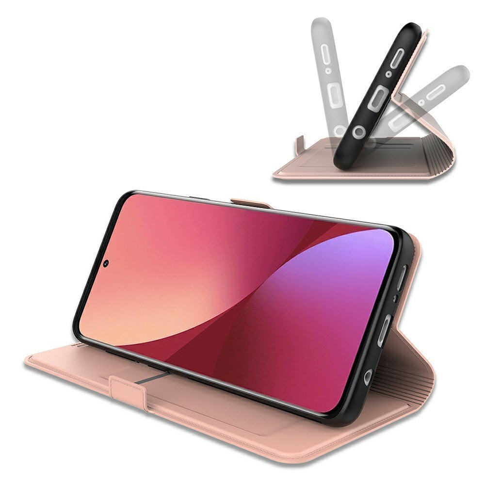 Xiaomi Poco F7 Ultra EIDERWOOD Kunstlæder Flip Cover m. Kortholder - Rose Gold