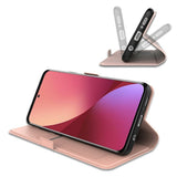 Xiaomi Poco F7 Ultra EIDERWOOD Kunstlæder Flip Cover m. Kortholder - Rose Gold