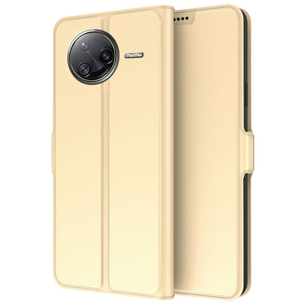 Xiaomi Poco F7 Ultra EIDERWOOD Kunstlæder Flip Cover m. Kortholder - Guld