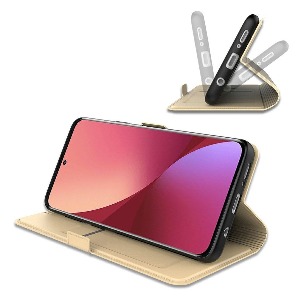 Xiaomi Poco F7 Ultra EIDERWOOD Kunstlæder Flip Cover m. Kortholder - Guld