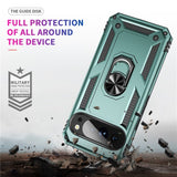 Google Pixel 10 Pro XL - EIDERWOOD Hybrid Håndværker Cover m. 360 Roterbar Kickstand - Grøn