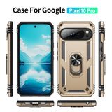 EIDERWOOD Google Pixel 10 / 10 Pro Håndværker Bagside Cover m. 360 Roterbar Kickstand - Guld