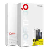 iPhone 15 NORTHJO 2-i-1 Beskyttelsessæt m. Stødabsorberende Fleksibelt Plastik Cover & Hærdet Skærmbeskyttelsesglas - Gennemsigtig