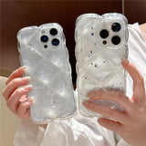 iPhone 16 Pro Max EIDERWOOD Tekstureret Fleksibelt Plast Bagside Cover - Gennemsigtig / Sølv