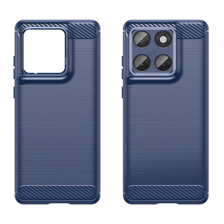EIDERWOOD Motorola Edge 60 / Edge 60 Fusion Brushed Carbon Bagside Cover - Blå