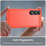 EIDERWOOD - Sony Xperia 1 VII Brushed Carbon Bagside Cover - Rød