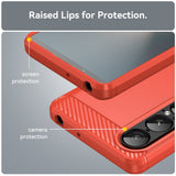 EIDERWOOD - Sony Xperia 1 VII Brushed Carbon Bagside Cover - Rød