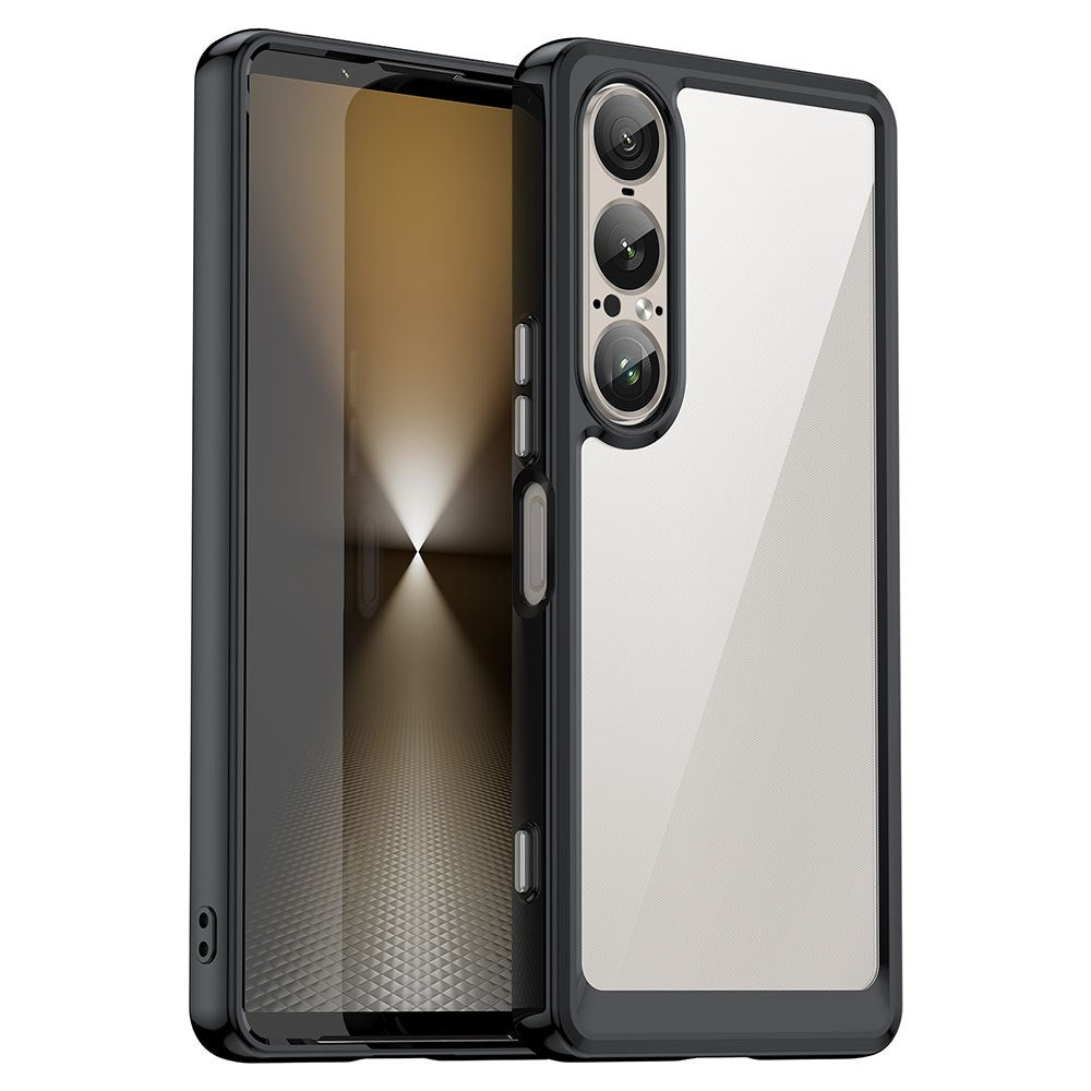 Sony Xperia 1 VII - EIDERWOOD Hybrid Plastik Cover - Gennemsigtig / Sort