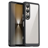 Sony Xperia 1 VII - EIDERWOOD Hybrid Plastik Cover - Gennemsigtig / Sort