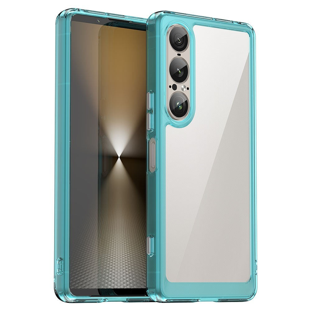 Sony Xperia 1 VII - EIDERWOOD Hybrid Plastik Cover - Gennemsigtig / Turkis