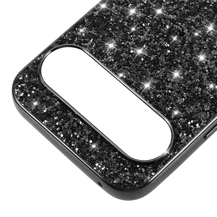 Google Pixel 10 / 10 Pro - EIDERWOOD Glitter Cover - Blå