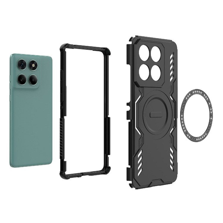 Motorola Edge 60 / Edge 60 Fusion - EIDERWOOD Hybrid Plastik Cover m. Varmeafledning - Sort