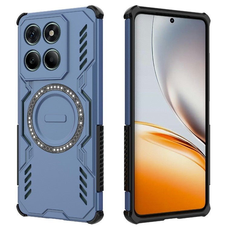 Motorola Edge 60 / Edge 60 Fusion - EIDERWOOD Hybrid Plastik Cover m. Varmeafledning - Blå