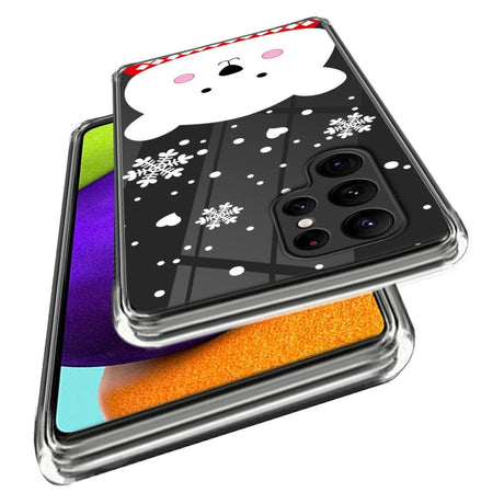 Samsung Galaxy S22 Ultra TPU plast juledeksel - god jul - lubben isbjørn