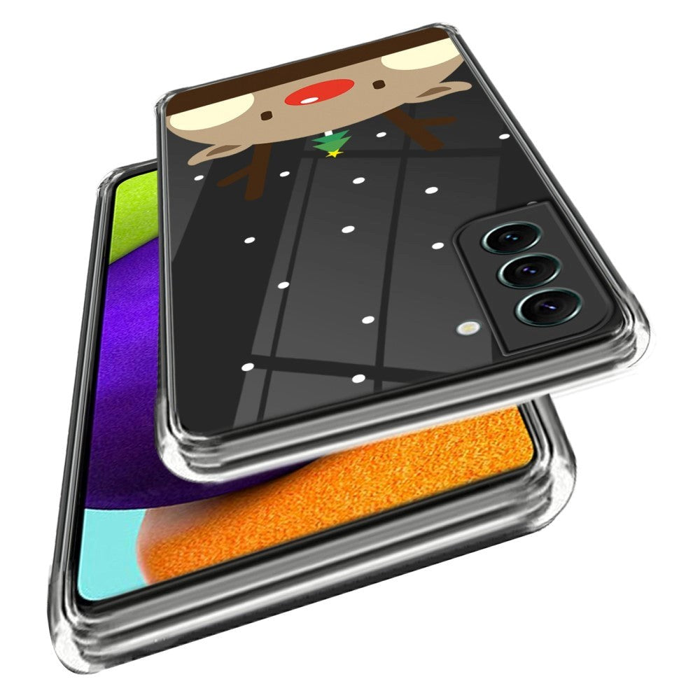 Samsung Galaxy S22 TPU plast juledeksel - Reinsdyr med juletre