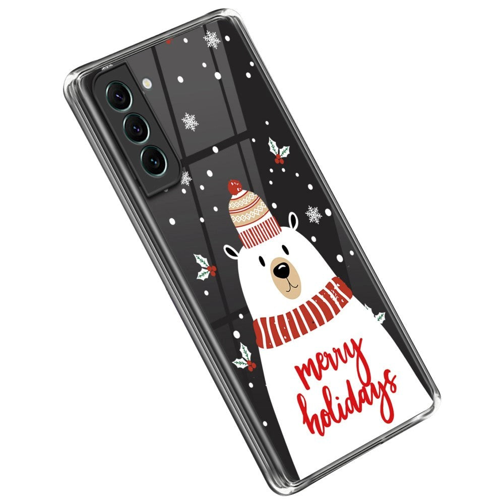 Samsung Galaxy S22 TPU plast juledeksel - god jul - isbjørn