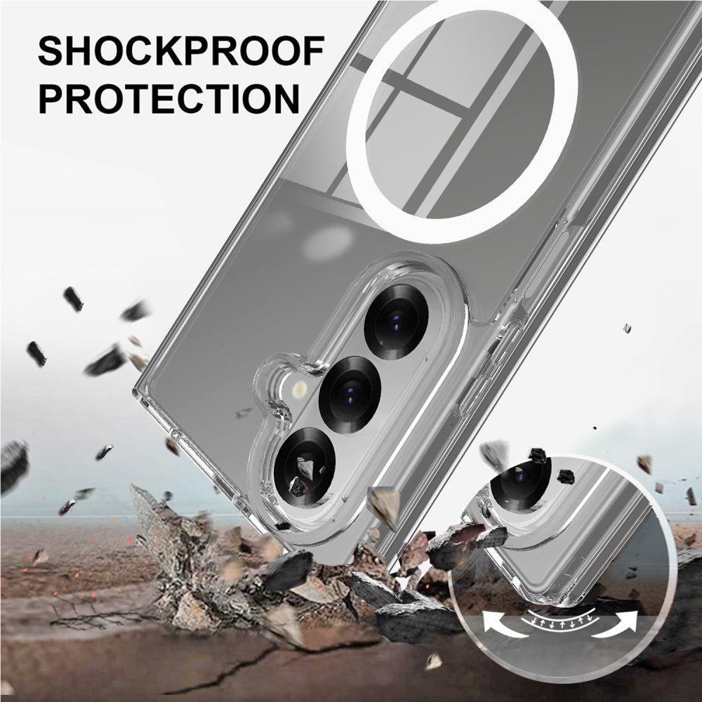 EIDERWOOD Samsung Galaxy Z Fold7 Hybrid Plastik Bagside Cover - MagSafe Kompatibel - Gennemsigtig