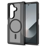 EIDERWOOD Samsung Galaxy Z Fold7 Mat Hybrid Bagside Cover - MagSafe Kompatibel - Gennemsigtig / Sort