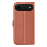 EIDERWOOD iPhone Air Litchi Flip Cover m. Pung & Stander - Brun
