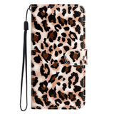 EIDERWOOD iPhone 17 Pro Imiteret Læder Flip Cover m. Pung & Rem - Leopard