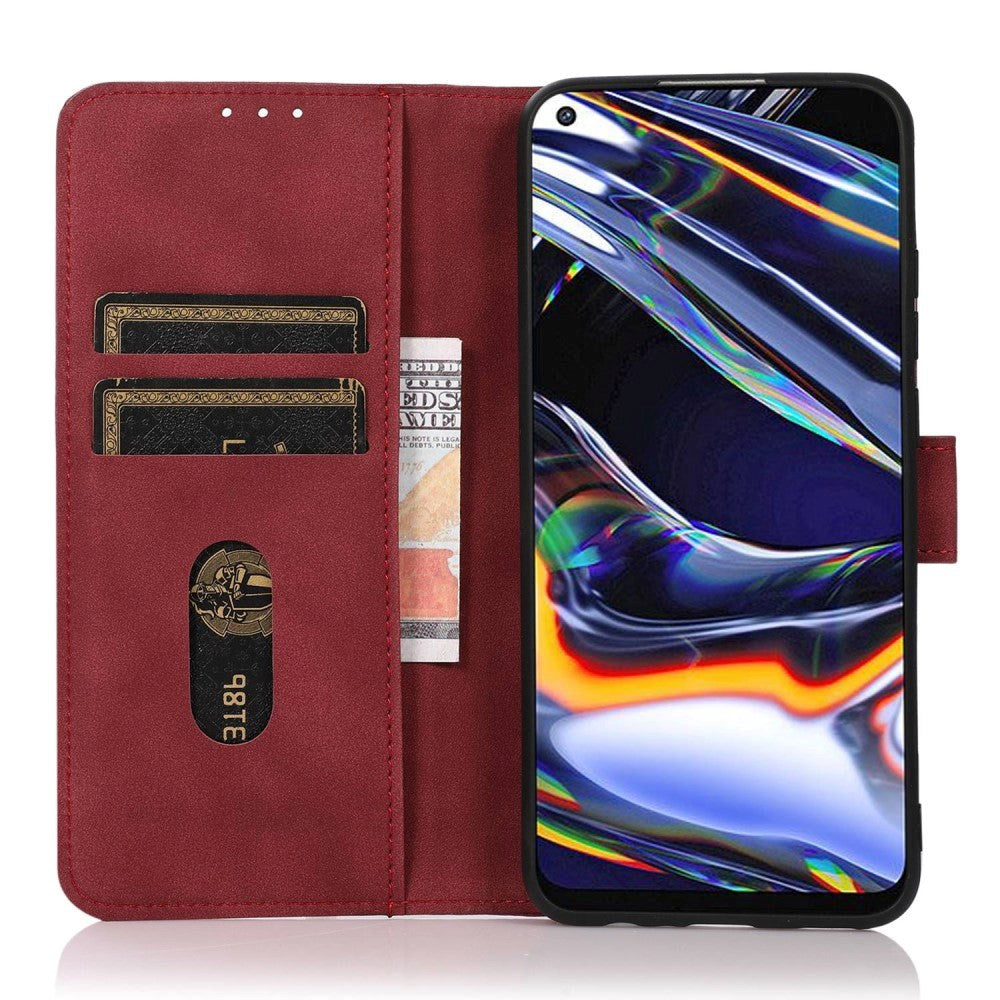 Samsung Galaxy S23 KHAZNEH Retro Læder Flip Cover m. Pung - Rød