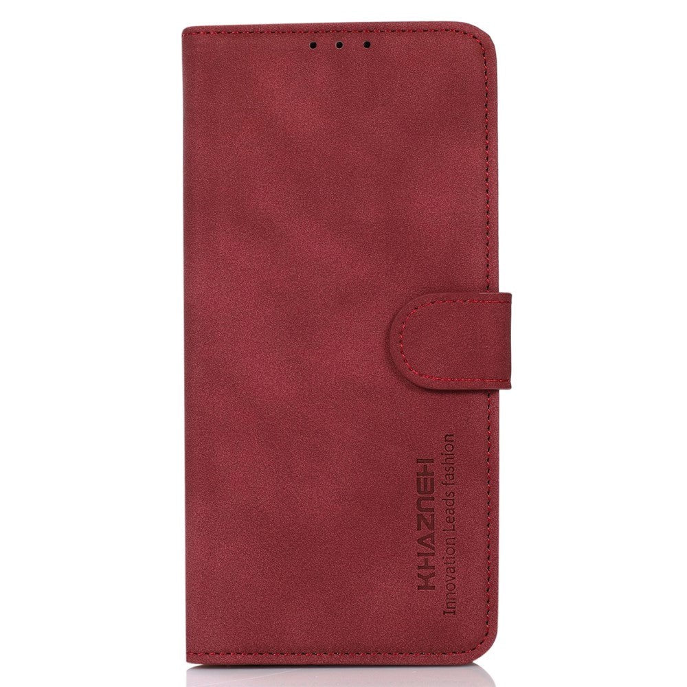 Samsung Galaxy S23 KHAZNEH Retro Læder Flip Cover m. Pung - Rød