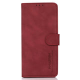 Samsung Galaxy S23 KHAZNEH Retro Læder Flip Cover m. Pung - Rød