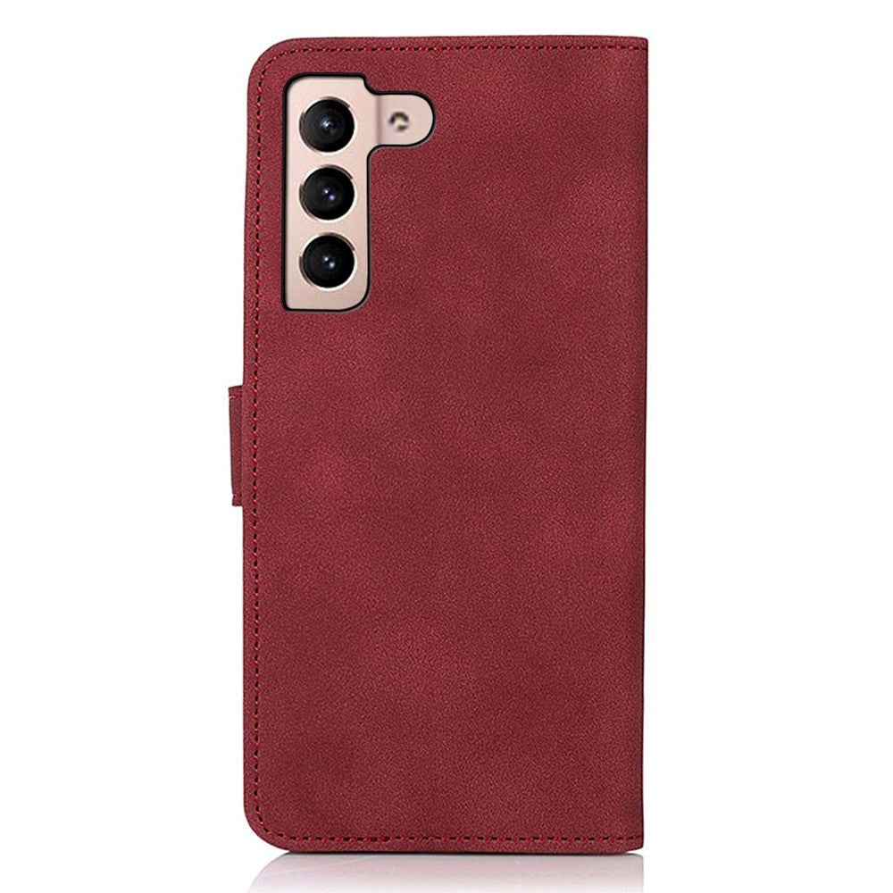 Samsung Galaxy S23 KHAZNEH Retro Læder Flip Cover m. Pung - Rød