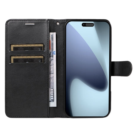 EIDERWOOD iPhone 17 Pro Kunstlæder Mobil Cover - Kortholder & Strop - Sort