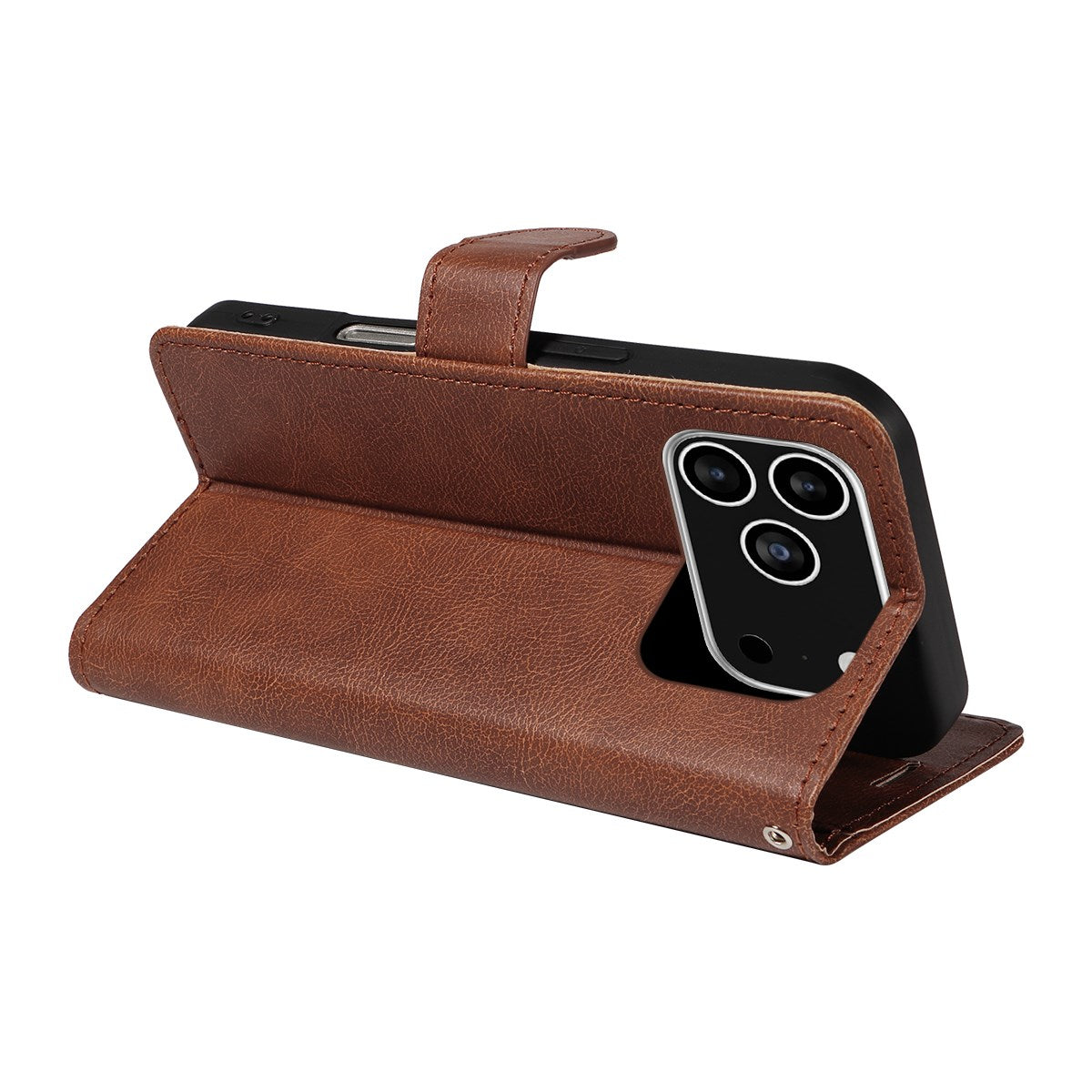 EIDERWOOD iPhone 17 Pro Kunstlæder Mobil Cover - Kortholder & Strop - Brun