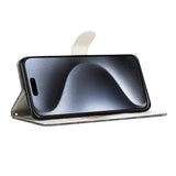 iPhone Air - EIDERWOOD Imiteret Læder Cover m. Pung & Strop - Sommerfugl