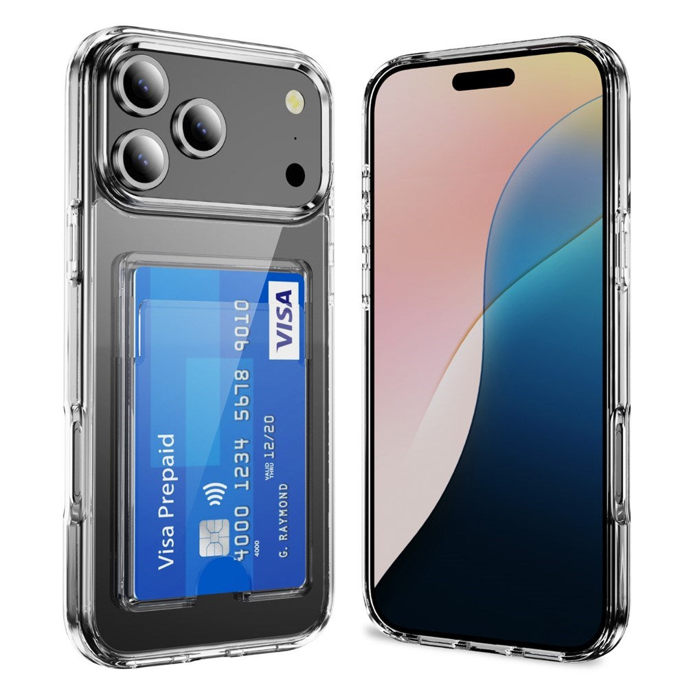 iPhone 18 Pro / 17 Pro EIDERWOOD Hybrid Plast Bagside Cover m. Kortlomme - Gennemsigtig
