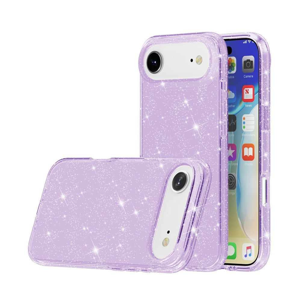 EIDERWOOD iPhone Air Hybrid Plastik Mobil Cover - Lilla Glitter