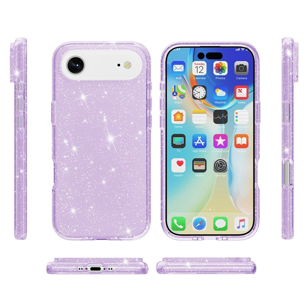 EIDERWOOD iPhone Air Hybrid Plastik Mobil Cover - Lilla Glitter