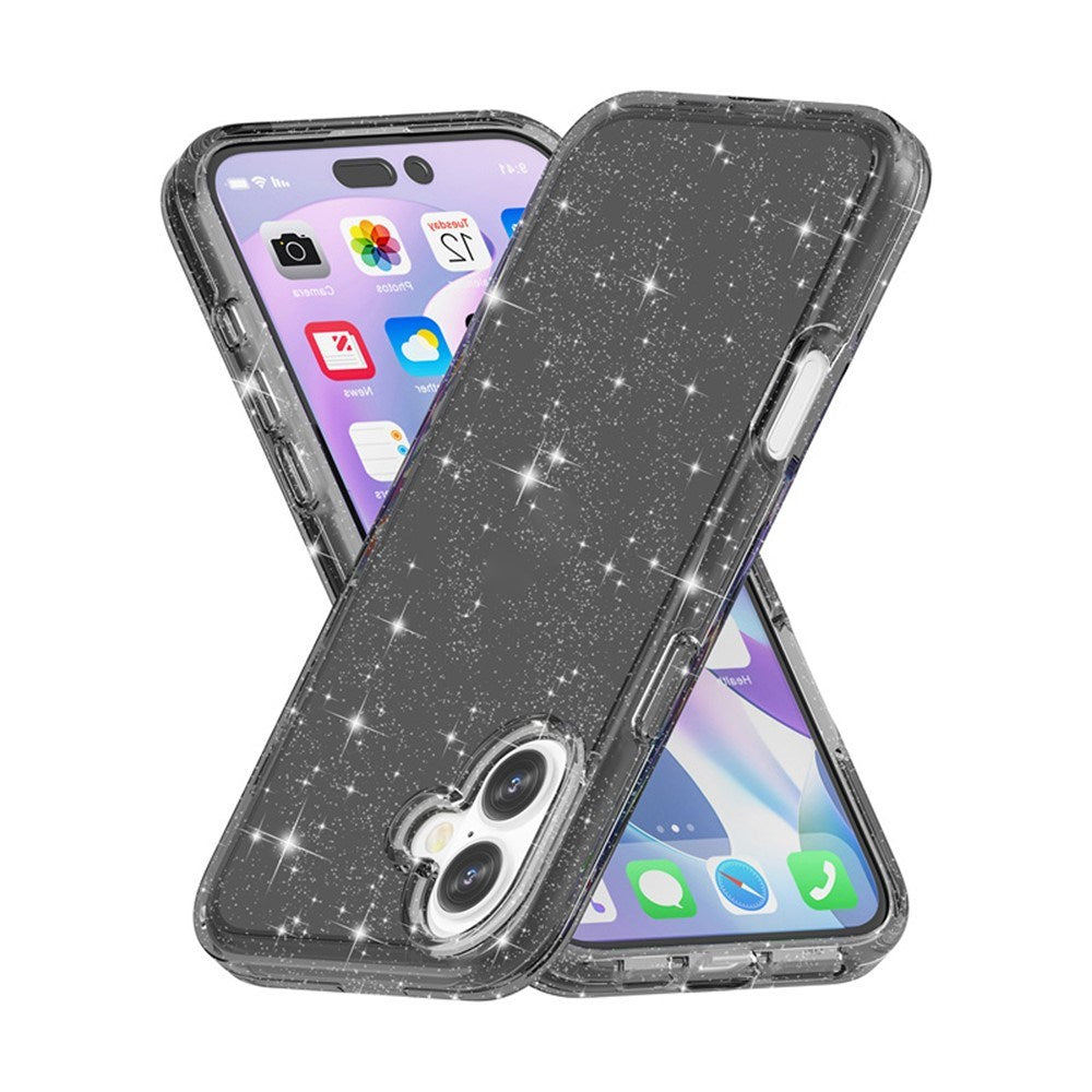 EIDERWOOD iPhone 17 Hybrid Plastik Mobil Cover - Sort Glitter