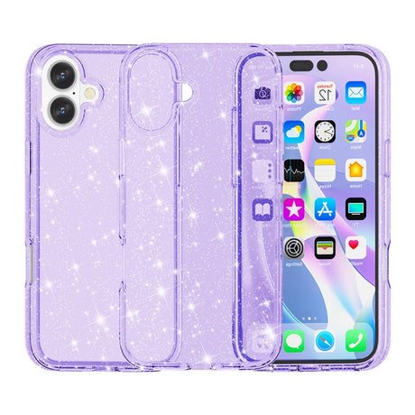 EIDERWOOD iPhone 17 Hybrid Plastik Mobil Cover - Lilla Glitter