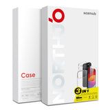 iPhone Air - NORTHJO 3-i-1 Beskyttelsessæt m. Fleksibelt Plastik Cover / Hærdet Skærmbeskyttelsesglas / Kameralinsebeskyttelsesglas - Gennemsigtig