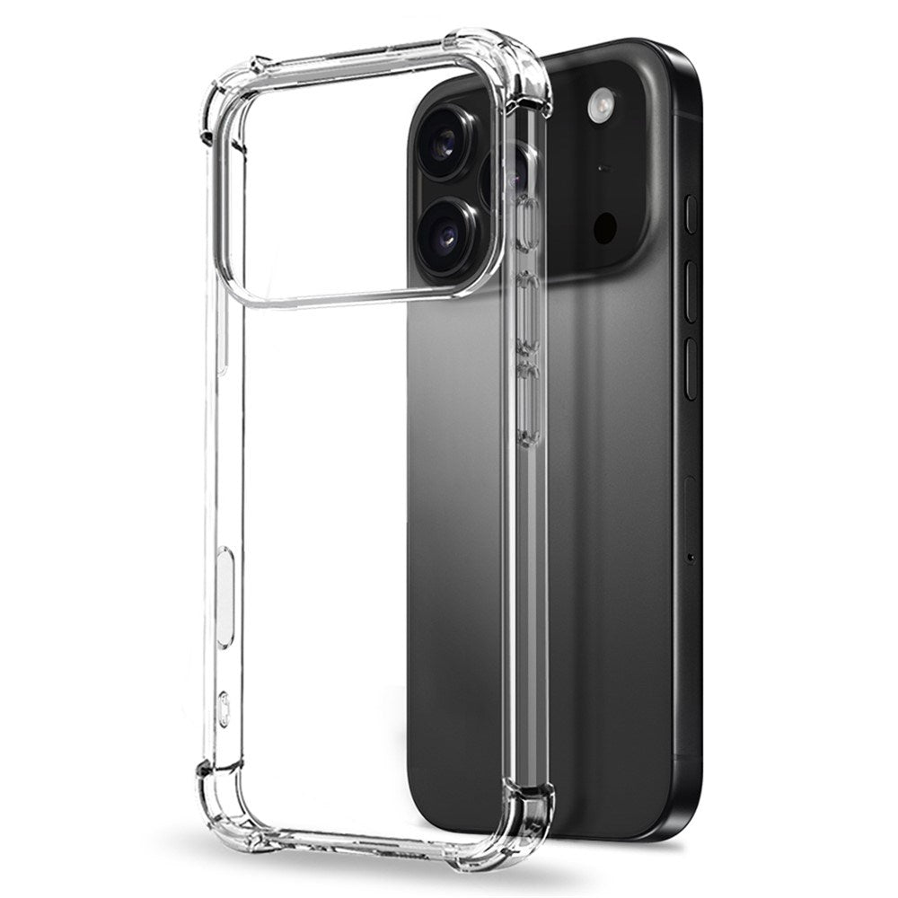iPhone 17 Pro Max - NORTHJO 3-i-1 Beskyttelsessæt m. Stødabsorberende Fleksibelt Plastik Cover / Hærdet Skærmbeskyttelsesglas / Kameralinsebeskyttelsesglas - Gennemsigtig