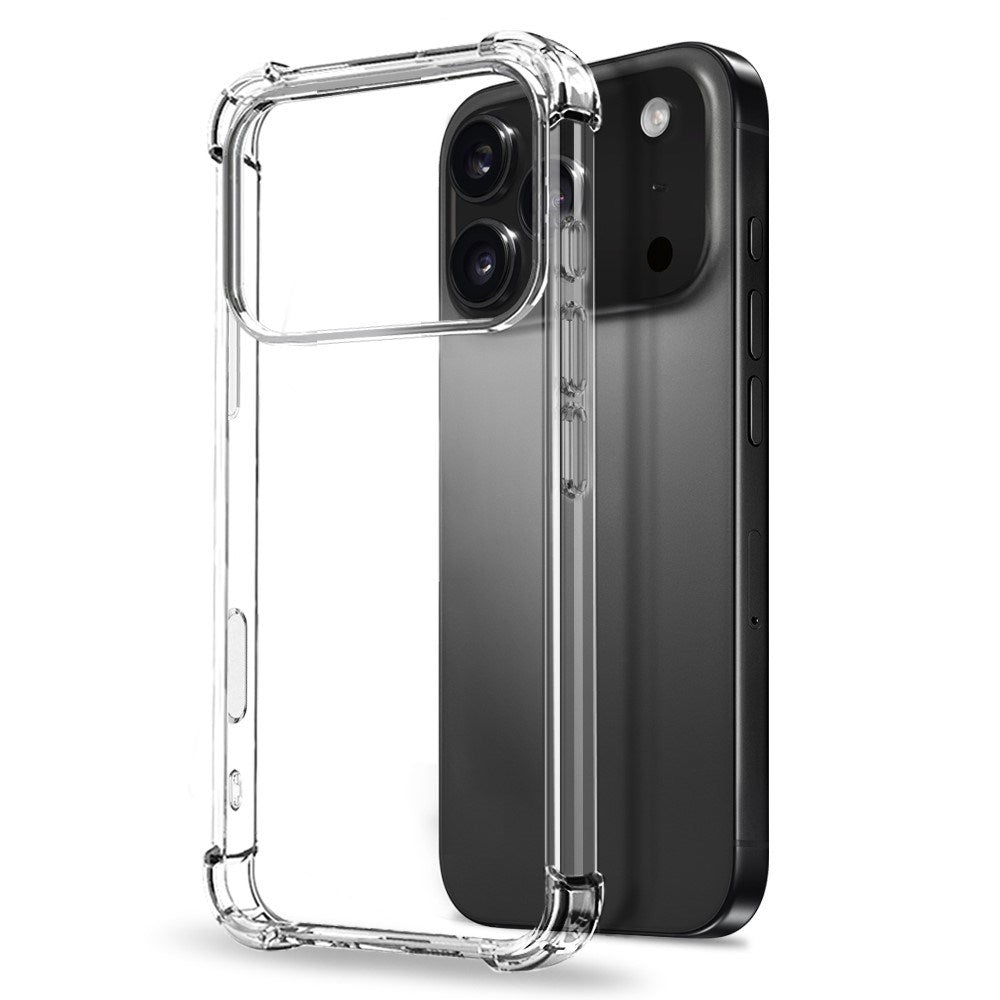 iPhone 17 Pro Max - NORTHJO 2-i-1 Beskyttelsessæt m. Stødabsorberende Fleksibelt Plastik Cover & Hærdet Skærmbeskyttelsesglas - Gennemsigtig