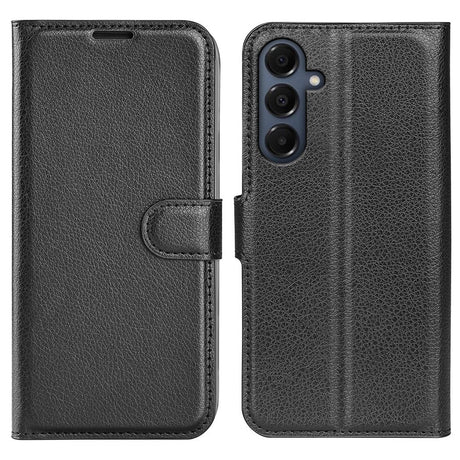EIDERWOOD Samsung Galaxy A17 (5G) Litchi Kunstlæder Flip Cover m. Pung - Sort